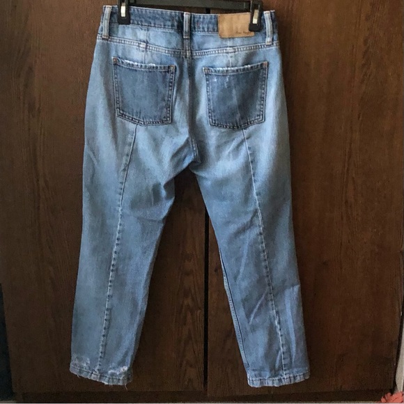 Free People Two Toned Distressed Jeans - Picture 5 of 7